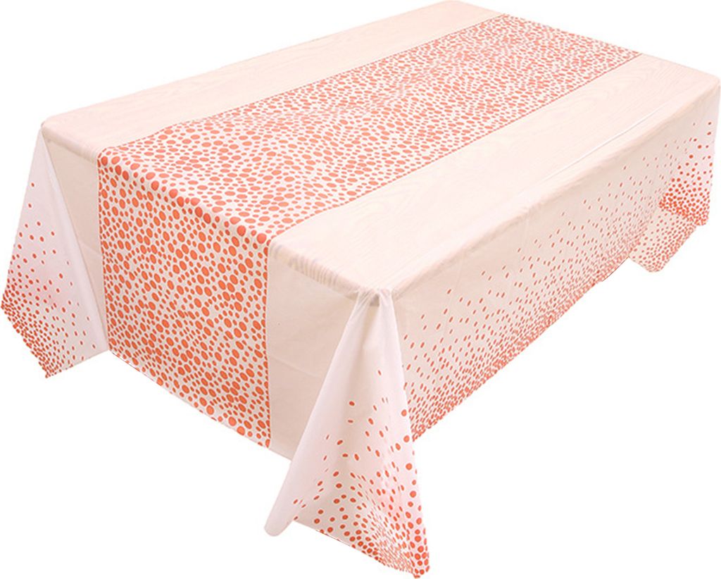 Tischabdeckung Anti-Schlupf-Wasserdichte Peva Kids Adult Birthday Party Einweg-Tablott täglich Gebrauch-Rosa