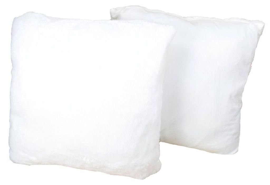 Fellimitat Kissen Polyester 45x45 beige, anthrazit o.weiß Produktbild 