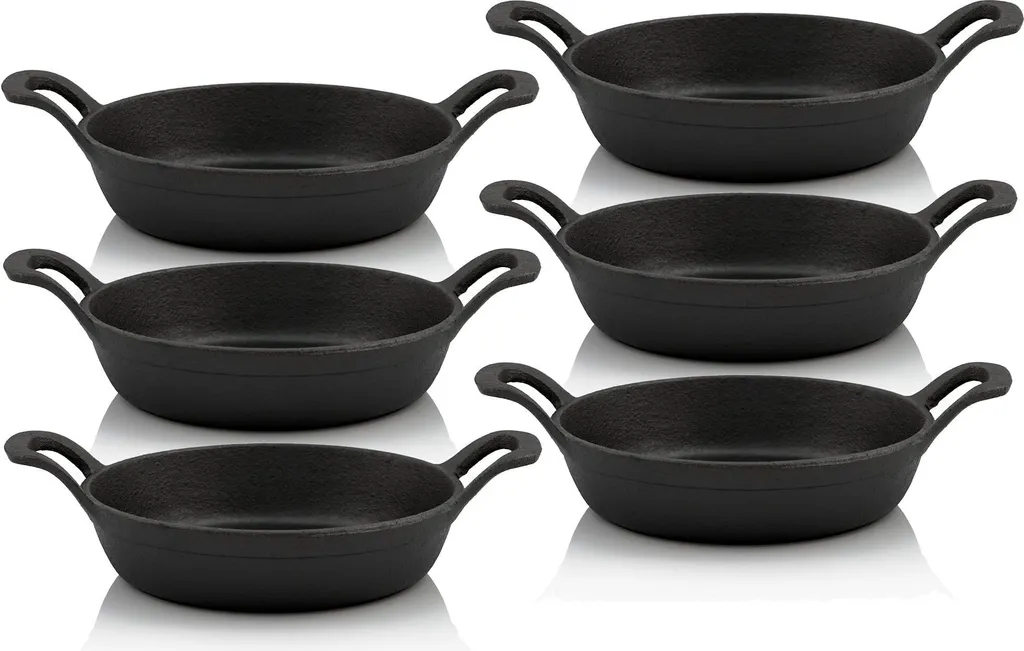 Poêlon de Service en Fonte BBQ-Toro Ø 16 cm - 6 Pièces pour Plats Chauds