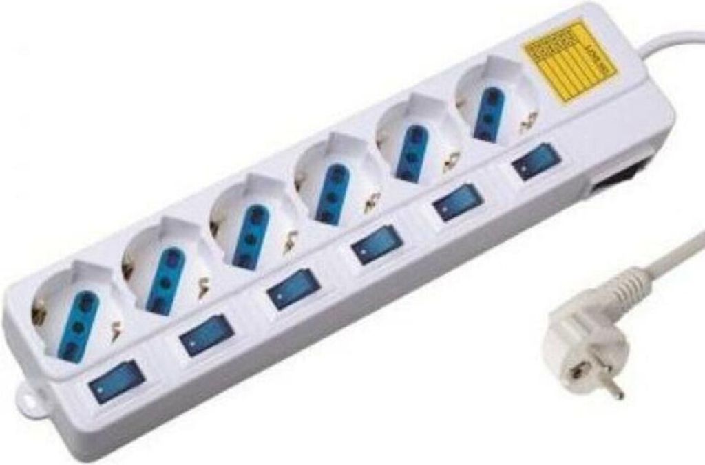 Ewent EW3932, 6 AC zásuvky/AC zásuviek, Typ F, 2500 W, Obrázok produktu 