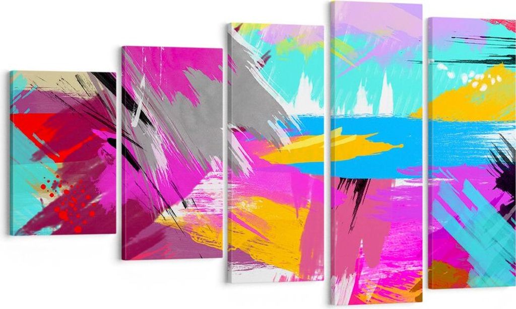 Bild auf Leinwand - Leinwandbild - Abstraktion modern - 100x60cm - Wand Bild - Wanddeko - Leinwanddruck - Bilder - Kunstdruck - Wanddekoration - Le...