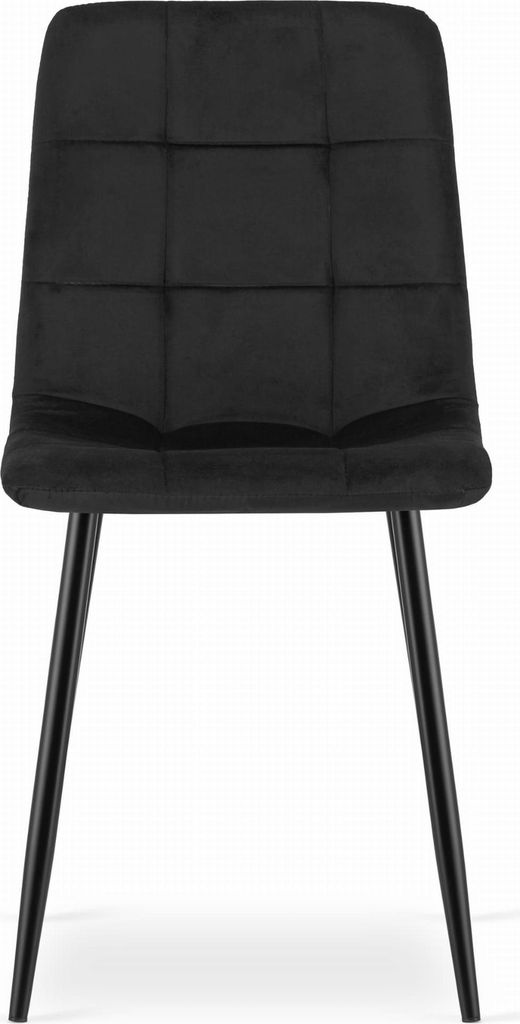 Best For Home Stuhl – Schwarz, moderner Polsterstuhl mit Metallbeinen – 1 Stück für Esszimmer, Wohnzimmer oder Büro