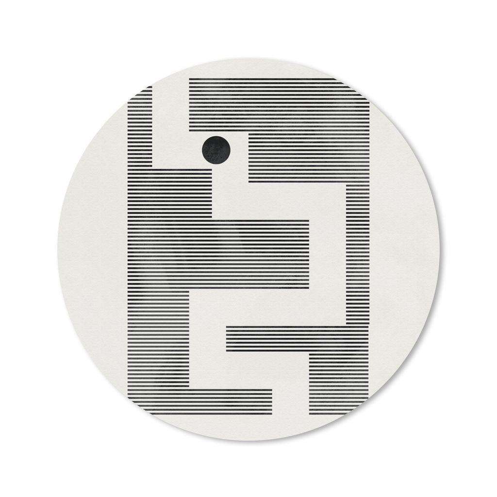 MuchoWow Mauspad Mousepad Labyrinth - Abstrakt - Minimalismus 30x30 cm - Mousepads - Maus Mat - Pad - Mausunterlage - Tischunterlage - Schreibtis...