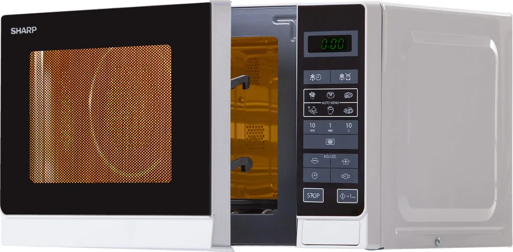 Micro-ondes Sharp R-242 WW avec 8 Programmes Auto et Décongélation Rapide - 2