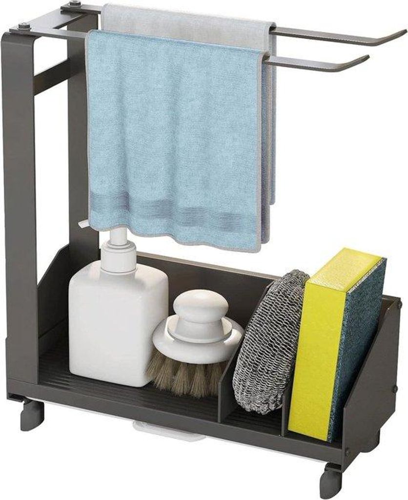 Regenwasserschutz-Abtropfhalter mit Spülbecken-Organisator und Nonslip-Schwammhalter