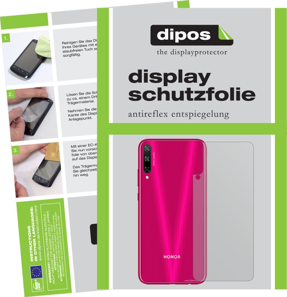 5x Schutzfolie für Huawei Enjoy 10 Rückseite matt Displayschutzfolie Folie Display Schutz dipos