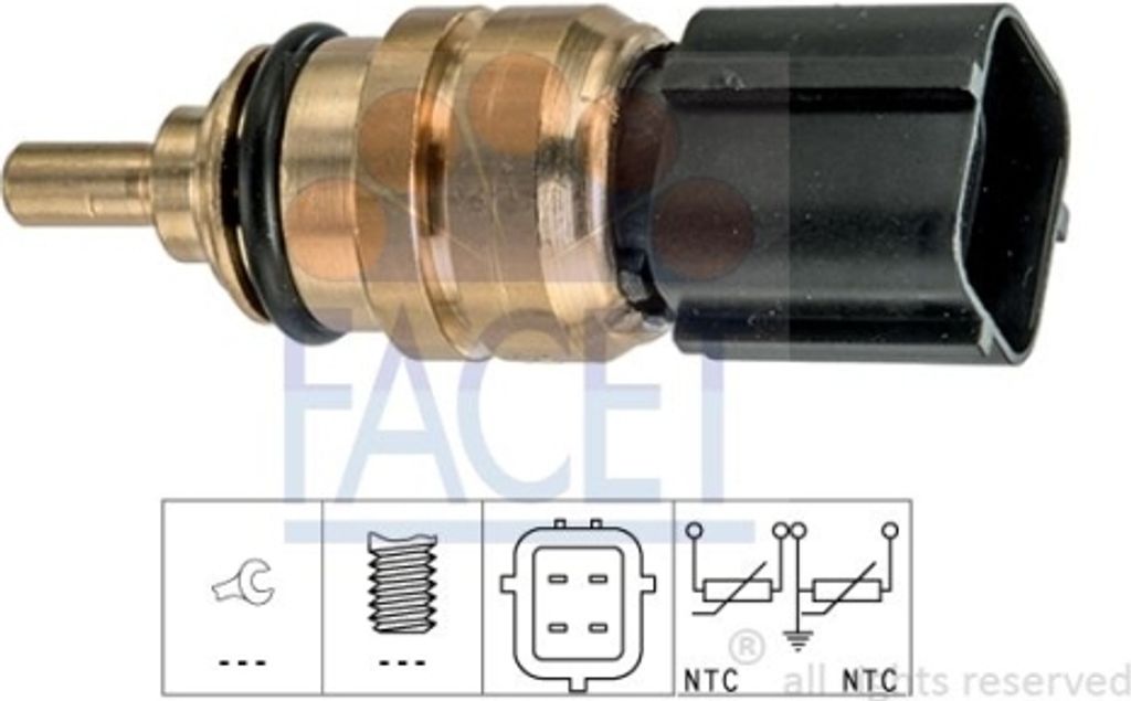 1 Sensor, Kühlmitteltemperatur FACET 7.3371 Italy - OE Equivalent für