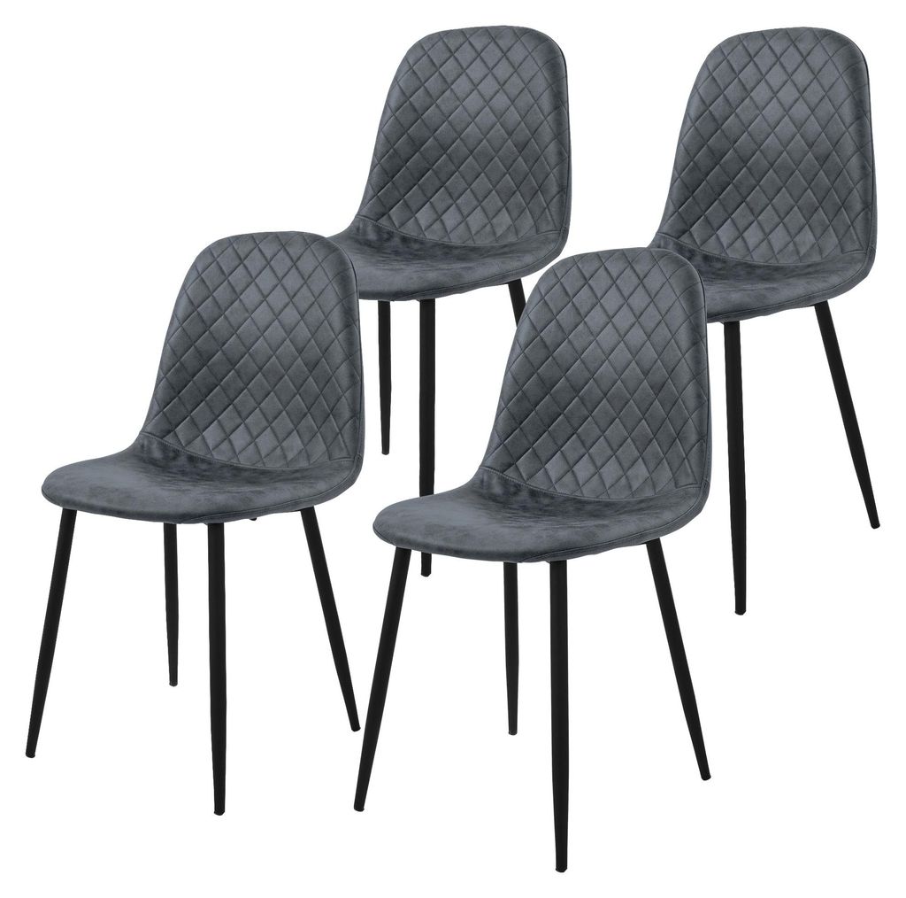 ML-Design Esszimmerstühle 4er Set, Anthrazit, Küchenstuhl Produktbild 