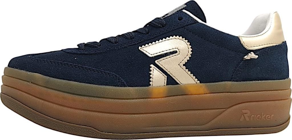 Rieker sportlicher Schnürer Blau in Gr. 38