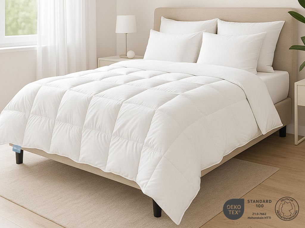 Hochwertige Daunendecke | warm | 155 x 220 cm | 90% Daunen Produktbild 