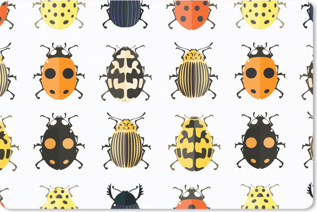 MuchoWow Mauspad Mousepad Käfer - Insekten - Gestaltung 27x18 cm - Mousepads - Maus Mat - Pad - Mausunterlage - Büroartikel - Desk Matten