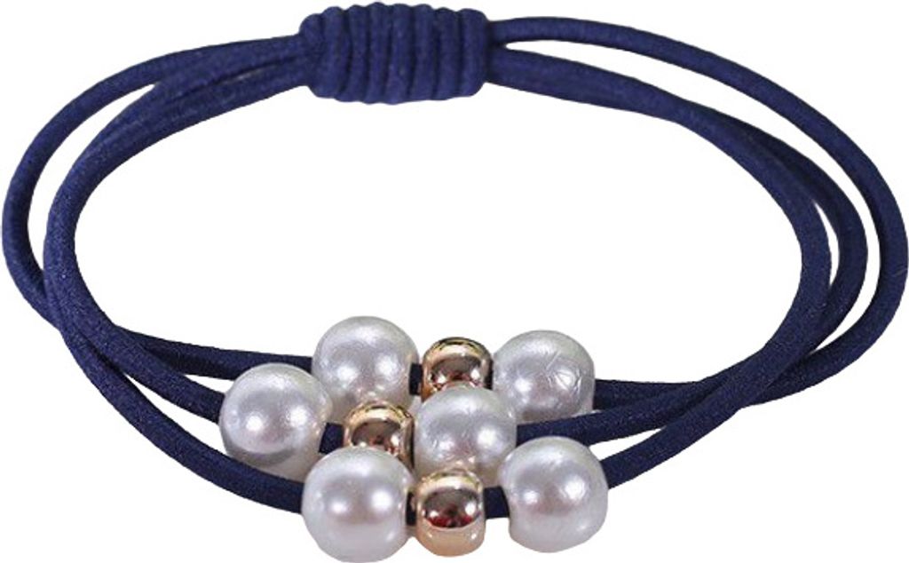 Stylisches Olivia Haargummi in Dunkel Blau - Hochwertige Haaraccessoires KP19083