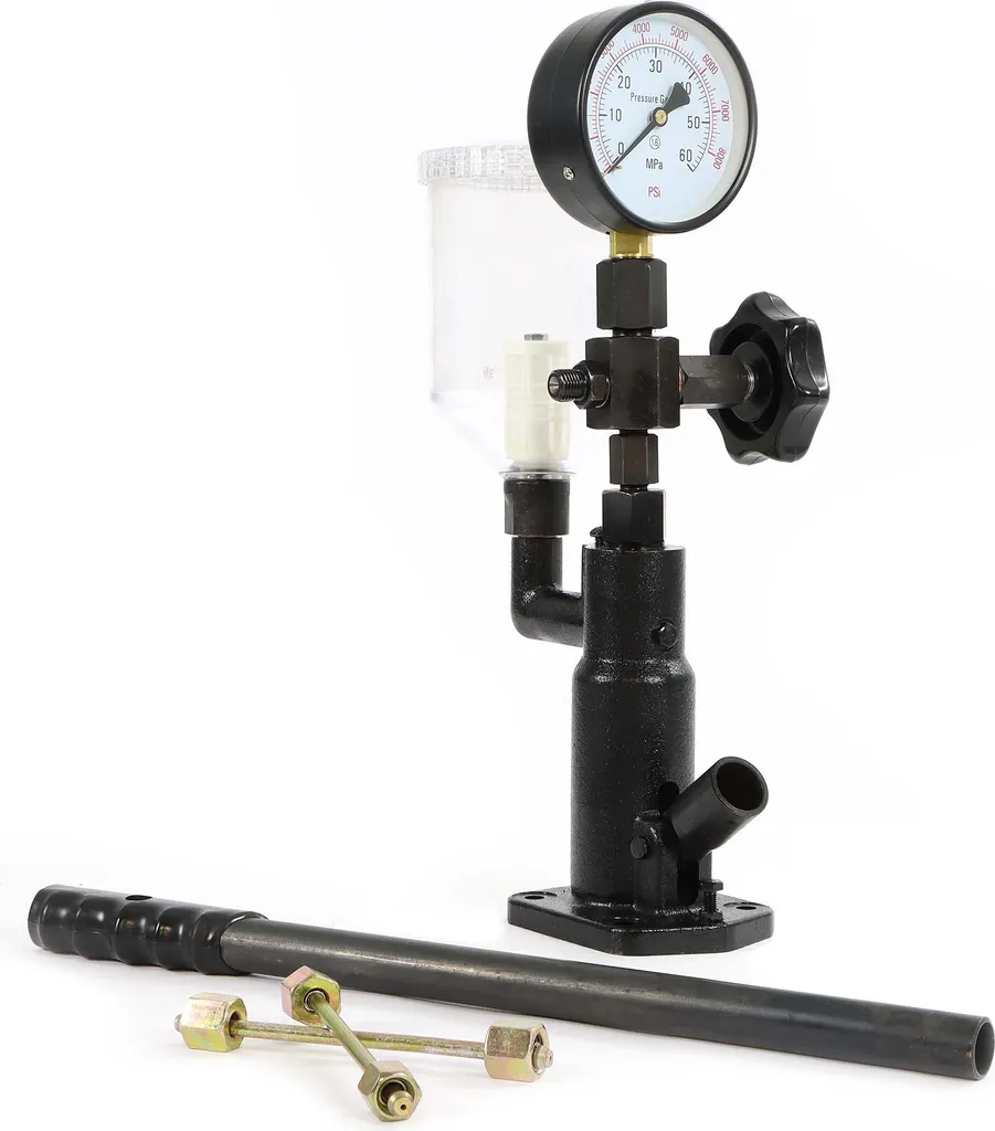 Wiltec Testeur d'Injecteur Diesel 600 Bars avec Manomètre et Adaptateurs