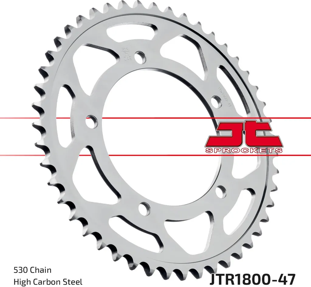 Pignon 530 47Z JT Sprockets en acier trempé alésage 120mm durable