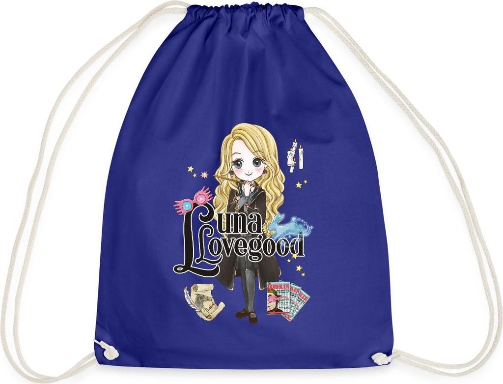 Spreadshirt Harry Potter Luna Lovegood Turnbeutel, One size, Königsblau