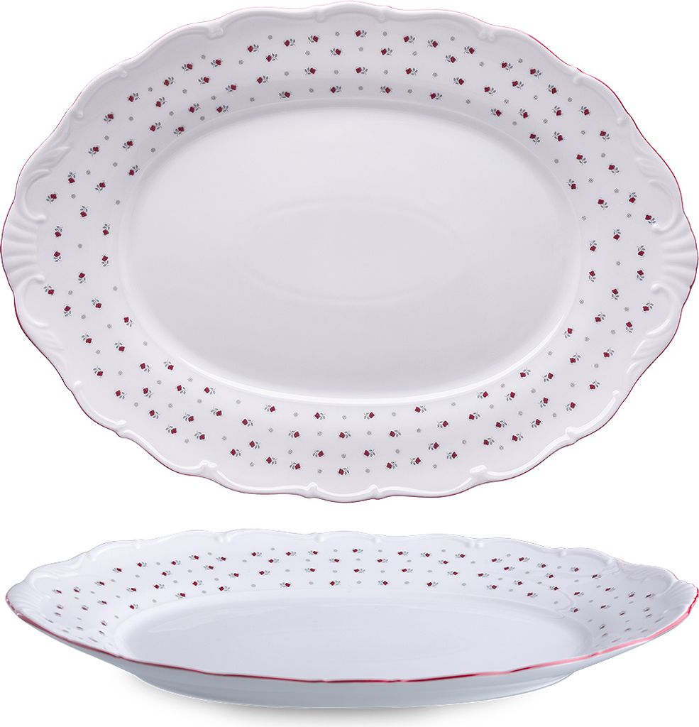 Ovale Schale, tschechisches Porzellan, Verona, 40 cm, Franceska, G. Benedikt