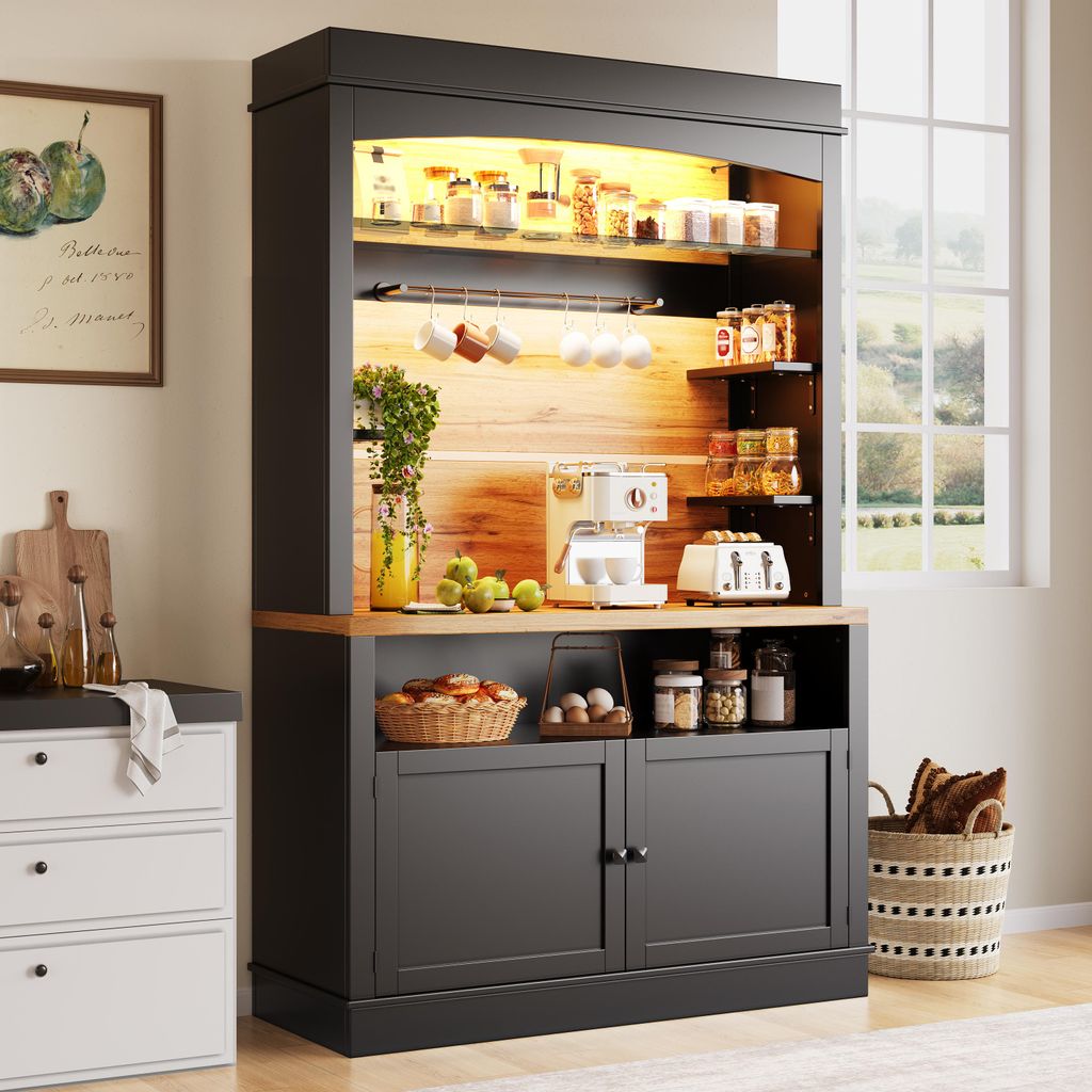 Buffet de cuisine XL de 184 cm de haut avec éclairage LED Image du produit 