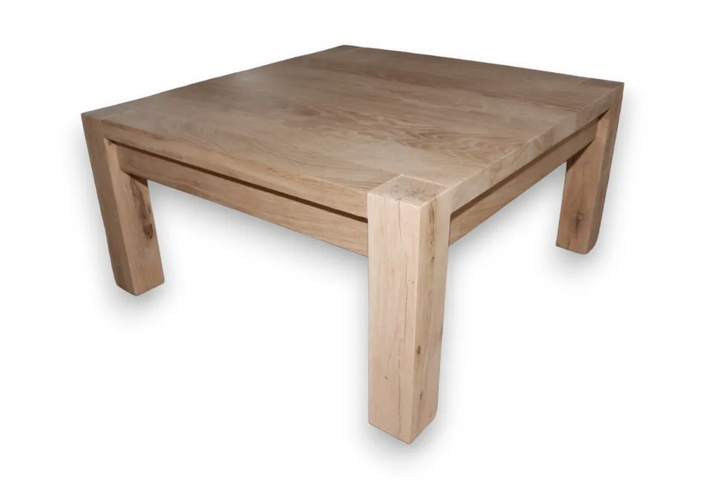 Table de salon rectangulaire en bois de chêne massif 100x50cm Zen - 2