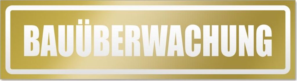 Bauüberwachung invertiert Magnetschild Schild magnetisch