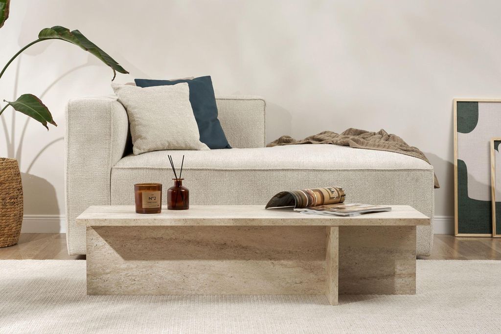 Skye Decor, Harbor - Travertine, Couchtisch, Travertin, 100 Produktbild 