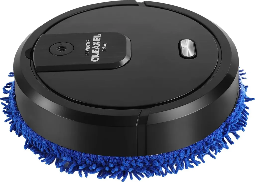 Dites adieu aux corvées avec ce robot laveur bleu silencieux 2-en-1