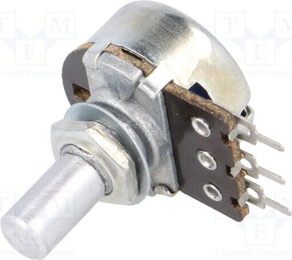 1x Potentiometer: 10kΩ 200mW 6mm THT ±20% 1-Drehung mono PRP185-10K-A16P1 Kohlenp