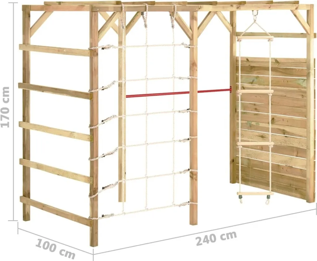 Structure à grimper de jardin pour stimuler l'agilité des enfants - 7