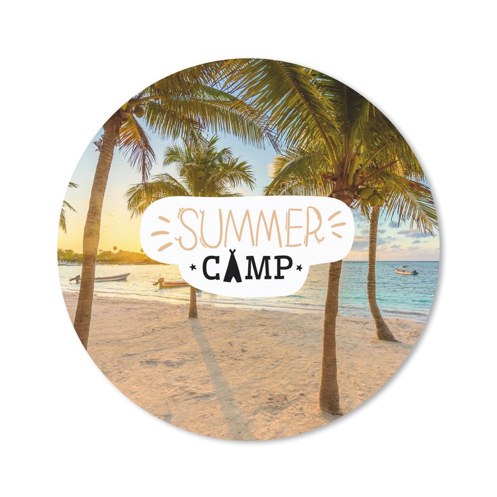 MuchoWow Mauspad Mousepad Sommer - Palme - Strand - Zitate 50x50 cm - Mousepads - Maus Mat - Pad - Mausunterlage - Vinyl