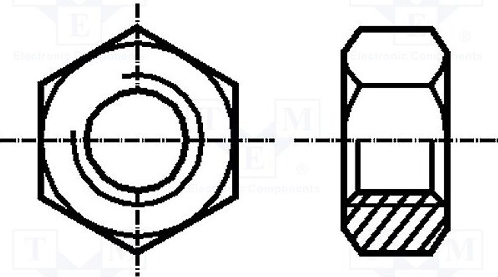 100x M4 Beschichtung: Zink H: 3,2mm 0,7 7mm 1089552 n Sechskant