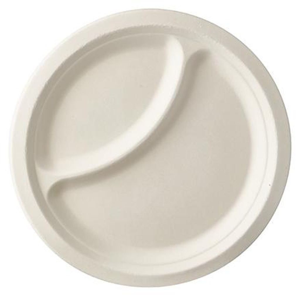 500 Teller, Zuckerrohr "pure" 2-geteilt Ø 23 cm · 2 cm Produktbild 