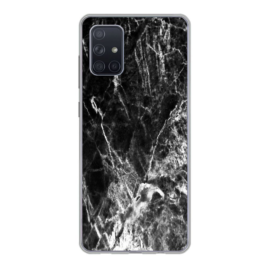 MuchoWow Handyhülle Schutzhülle Hülle für Samsung Galaxy A51 Marmor - Stein - Luxus Silikon Softcase Handy Hülle - Schutzabdeckung