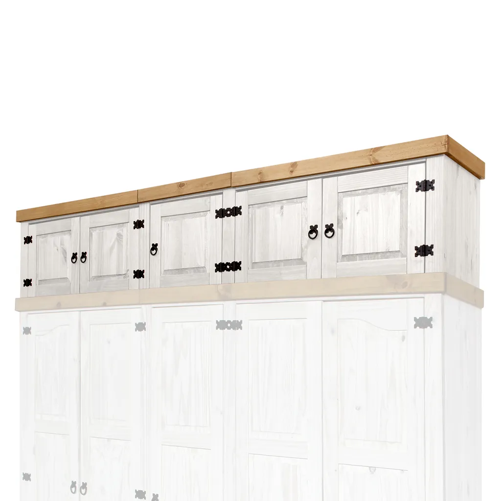 Extension CORONA 5 portes white wax en pin massif avec charnières noires