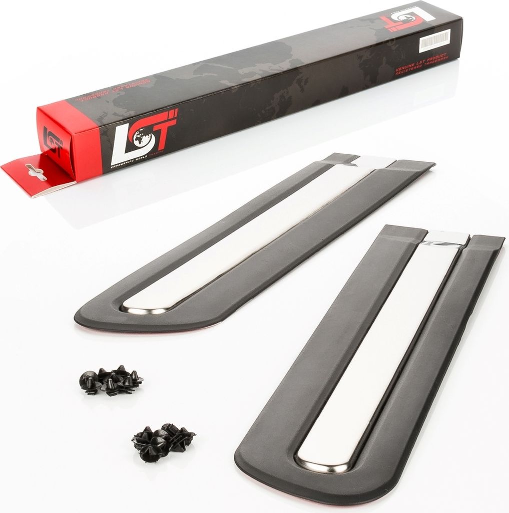 2x Zierleiste Schutzleiste Türleiste schwarz / chrom hinten LR für FIAT 500L 199
