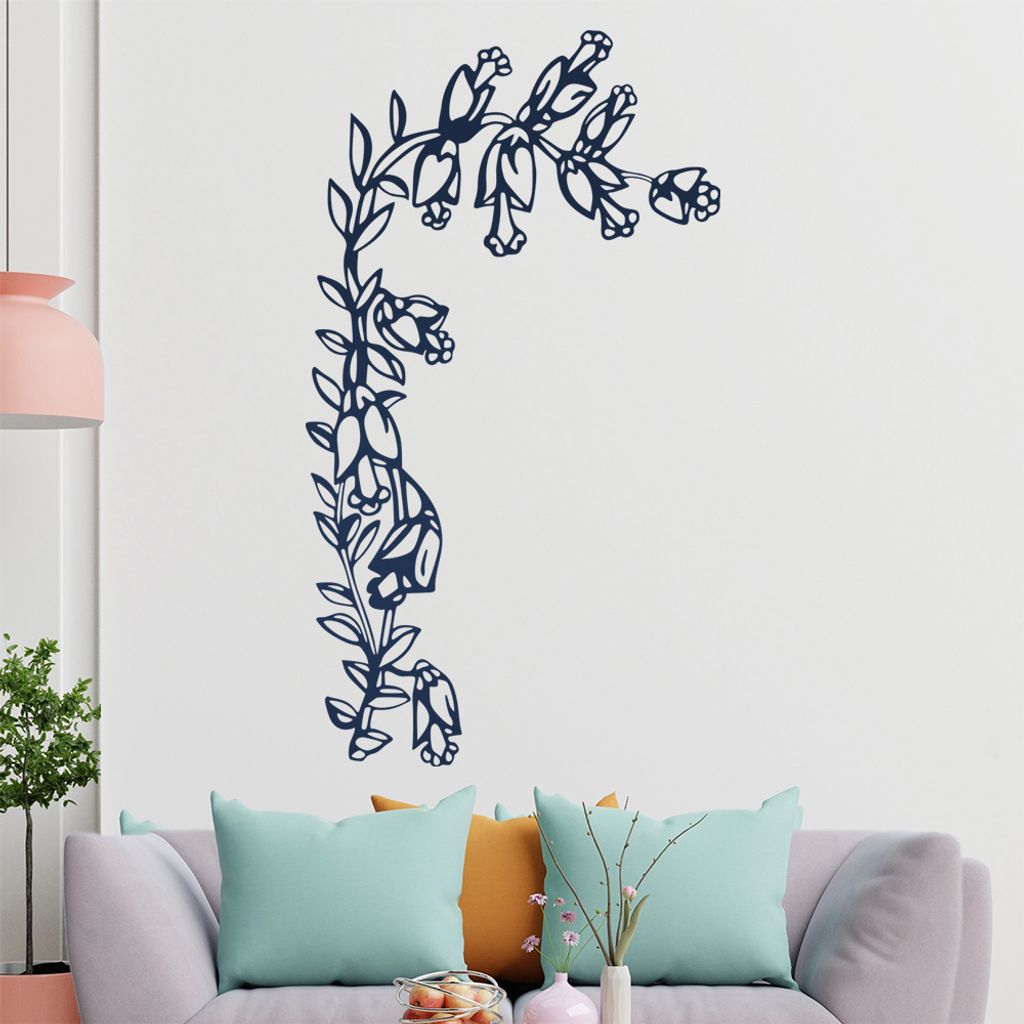 Große Blüten Wandtattoo in 6 Größen - Wandaufkleber Wall Sticker - Dekoration, Küche, Wohnzimmer, Schlafzimmer, Badezimmer