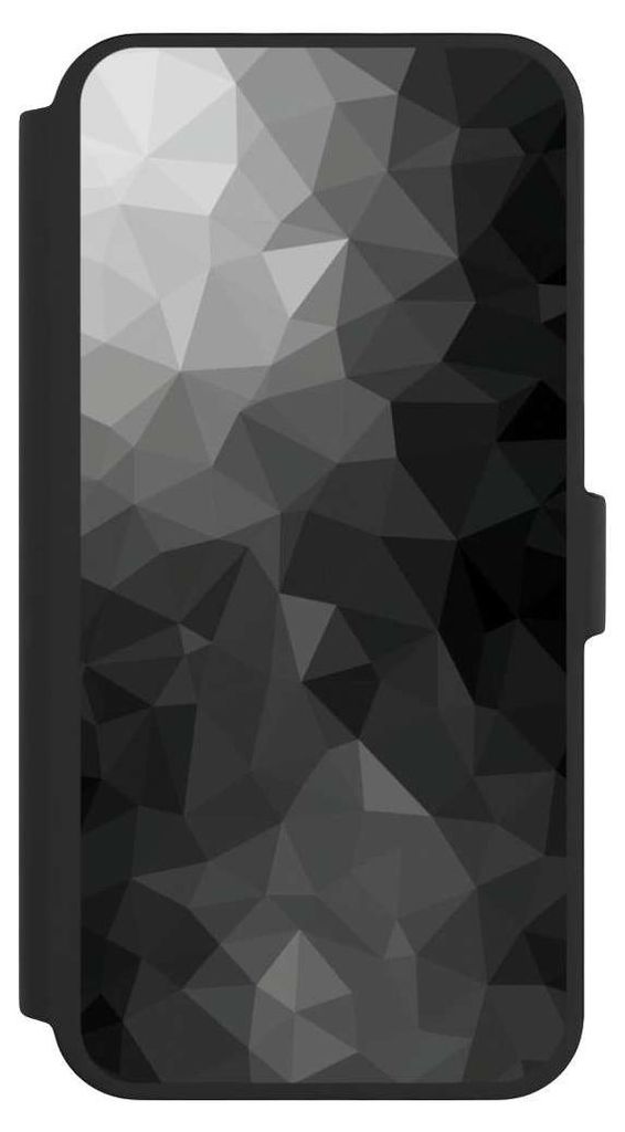 NIVOCASE Klapphülle für Apple iPhone 16 Pro Max Handyhülle aus Kunst Leder NIVOflip schwarz Mosaik Muster Tarnmuster