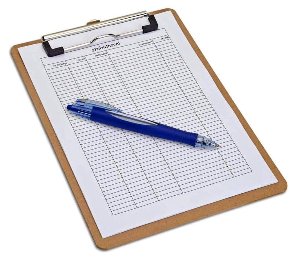 Klemmbrett A4 MAULbasic | Schreibbrett aus Holz im Hochformat | Clipboard zum Aufhängen | Klemmer zur Aufbewahrung von Papier | für Büro, Küche...