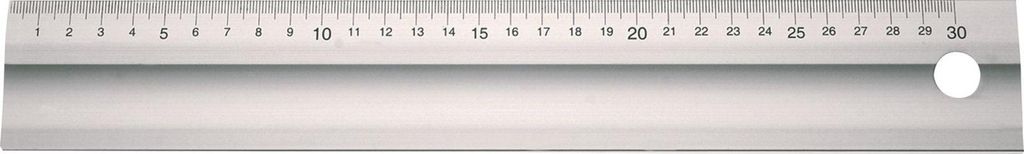 Tecwerk Lineal Aluminium mit Griffmulde Querschnitt 50 x 5 mm - 1 Stk.