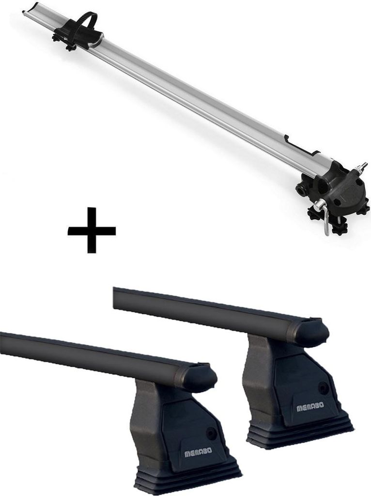 Fahrradträger Bike Pro + Dachträger Menabo Tema Stahl kompatibel mit für Mercedes E-Klasse W211 2002-2009