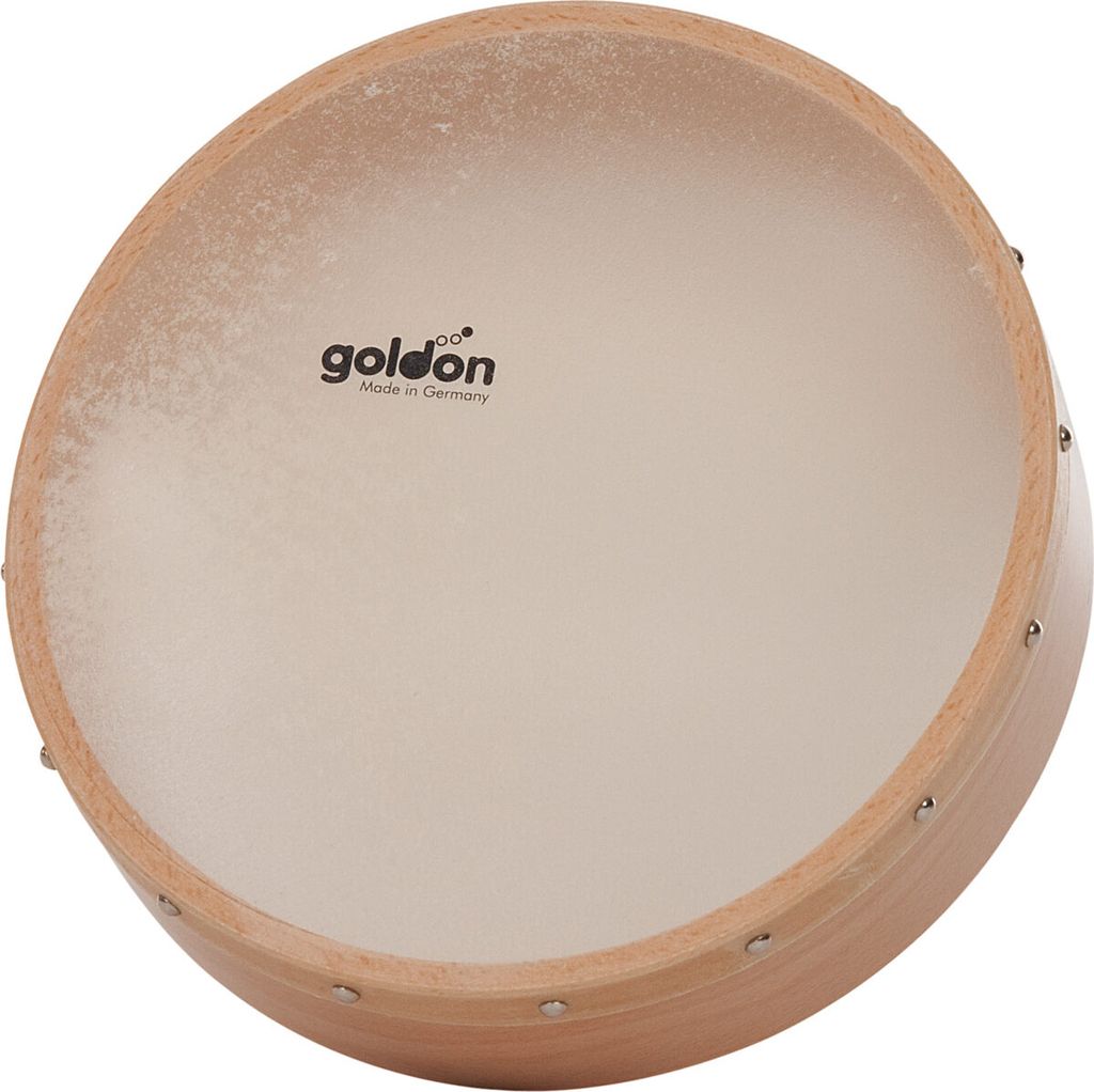 Tambourin Tamburin Musikinstrument Drum Schellen Schule Kinder Naturfell 20 cm