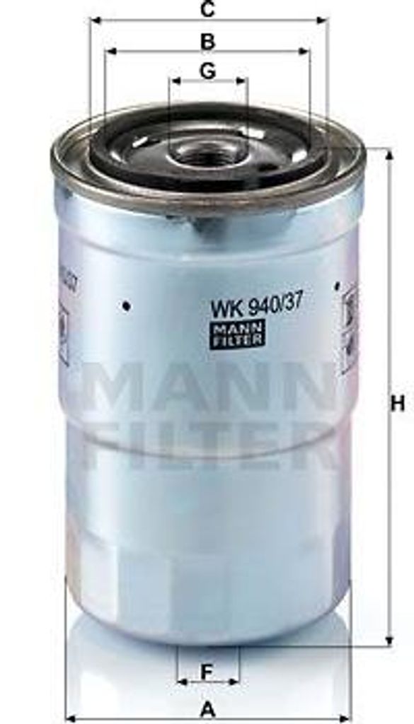 MANN-FILTER WK 940/37 x Kraftstofffilter OE ME132526 kompatibel mit Pajero