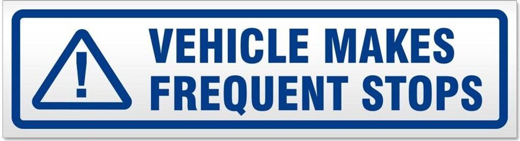 Kiwistar Vehicle Makes Frequent Stops Magnetschild Schild magnetisch - 30cm Verkehrsblau - Magnetfolie für Auto PKW Kfz