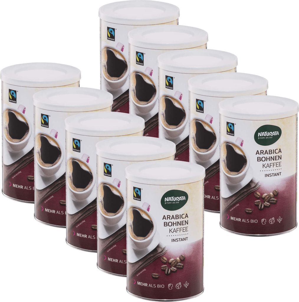 NATURATA Arabica Bohnenkaffee, instant, 10x 100g Produktbild 