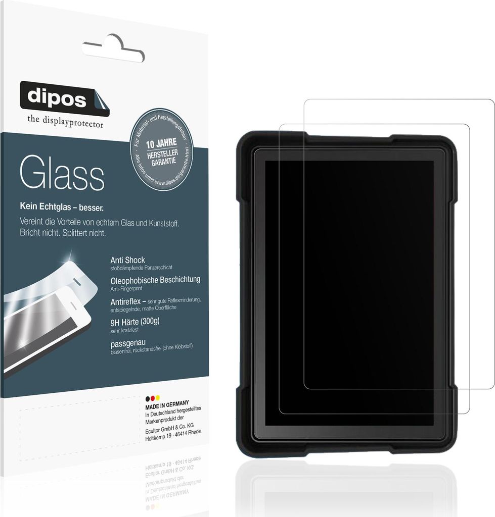 2x Schutzfolie für Vechtel Motorrad Carplay 5 Zoll matt - Anti-Shock 9H Folie dipos Glass Kunststoffglas