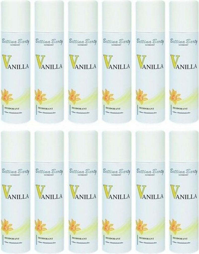 Bettina Barty Vanilla Deodorant Spray 12 x 150 ml Sparset