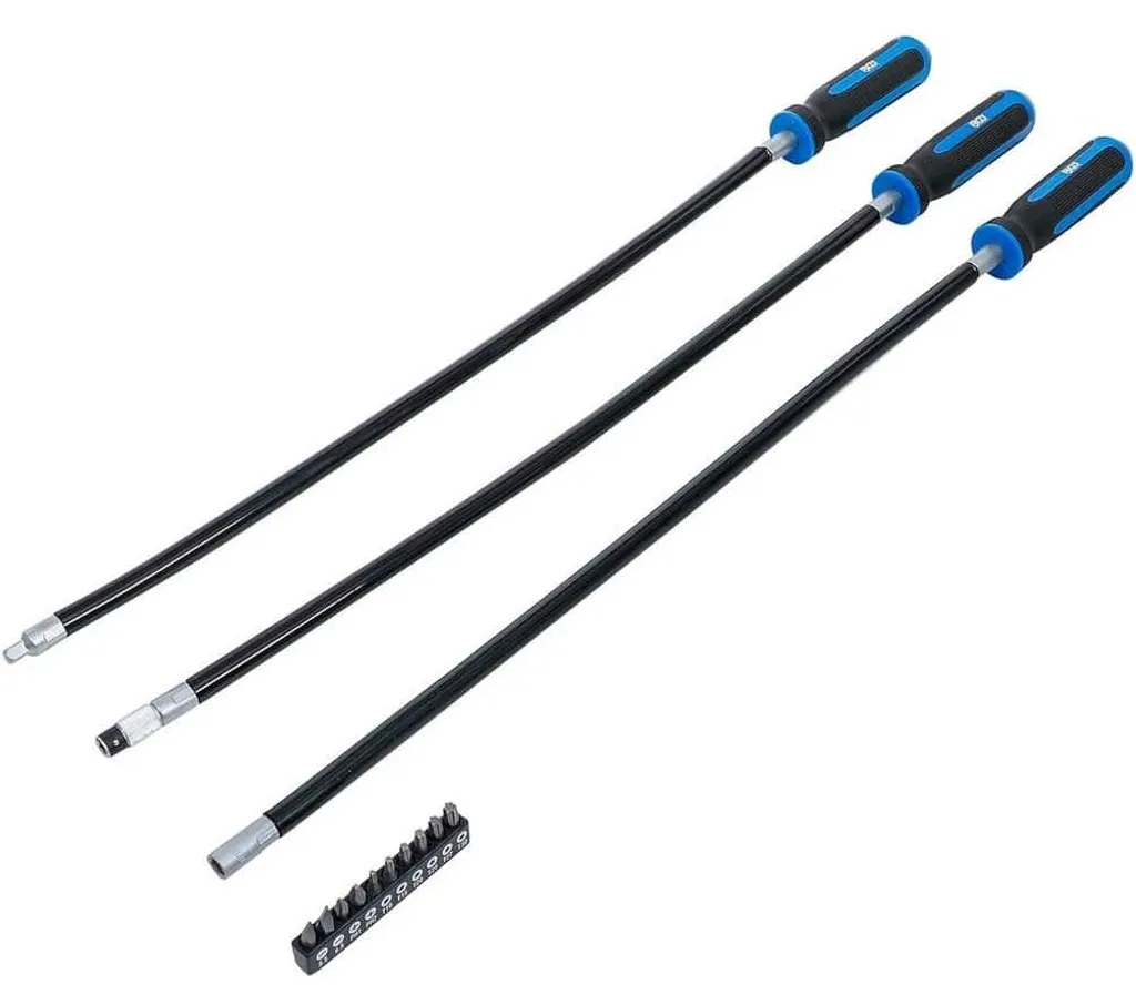 Kit Tournevis Flexible 13 pcs Acier Haute Résistance Accès Difficile