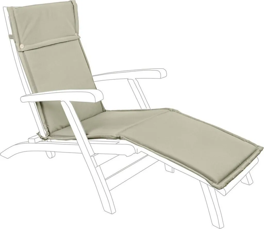 Housse de protection chaise longue en tissu Olefin - Coloris naturel