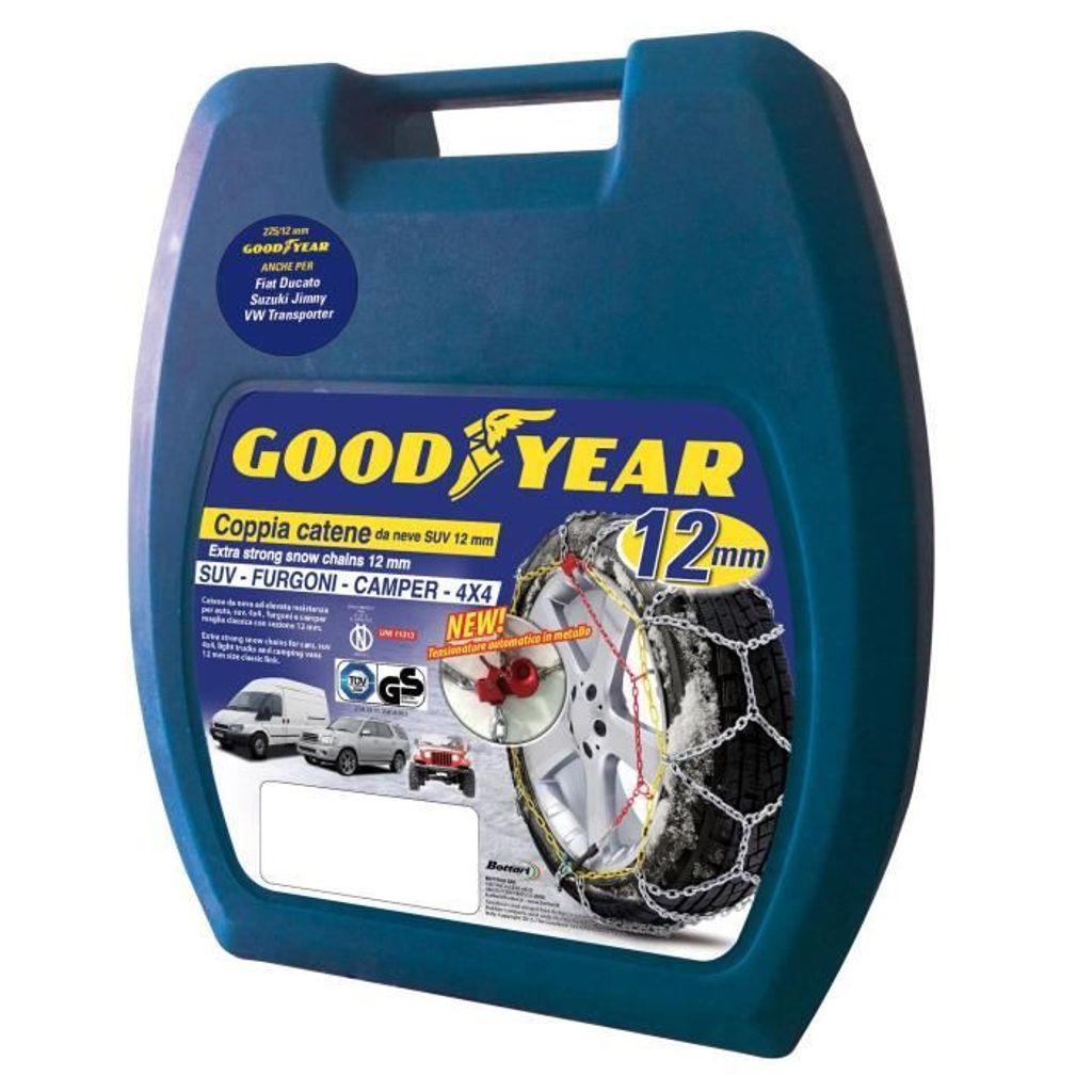 Goodyear 77934 Schneeketten 12 mm für SUV, Lieferwagen und Wohnmobil mit Selbstspannsystem, Größe 240