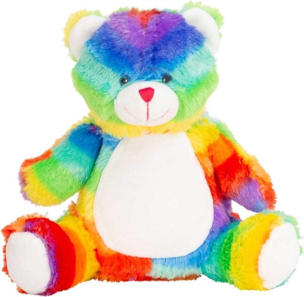 Mumbles - Kinder Plüsch-Spielzeug "Printme Mini", Bär PC4346 (M) (Regenbogen)