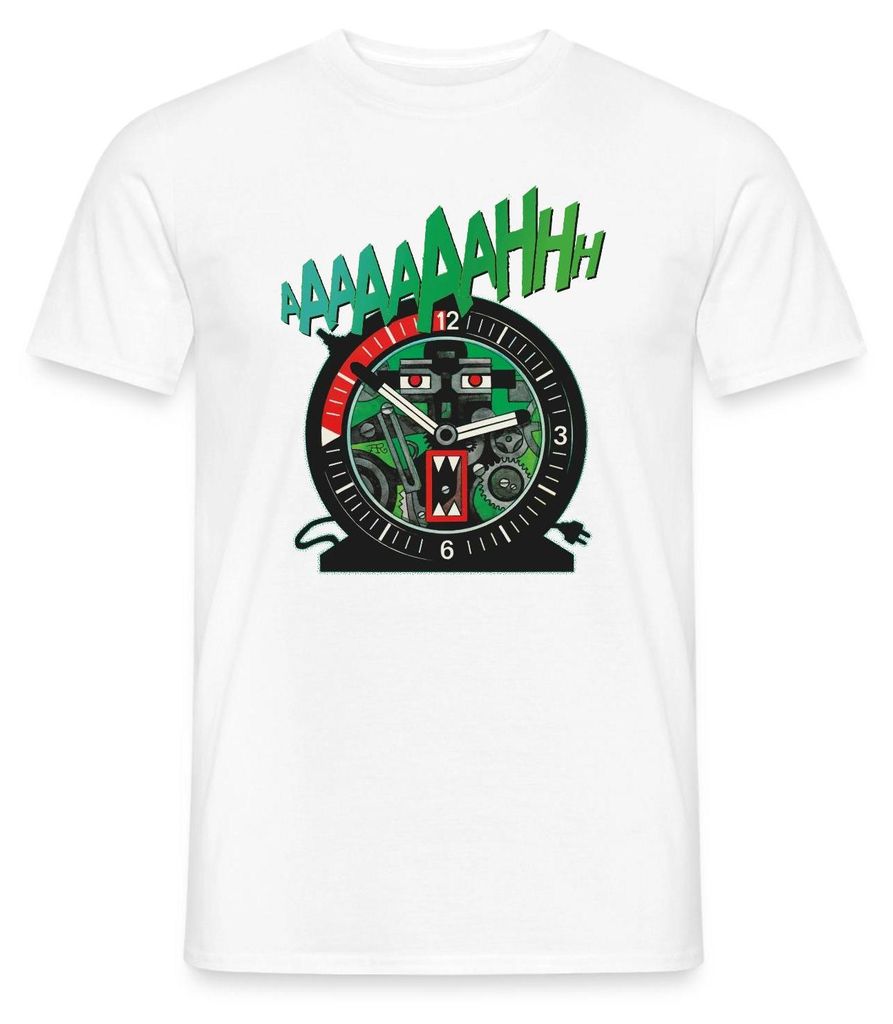 Spreadshirt Die Drei Fragezeichen Und Der Seltsame Wecker Männer T-Shirt, 3XL, Weiß