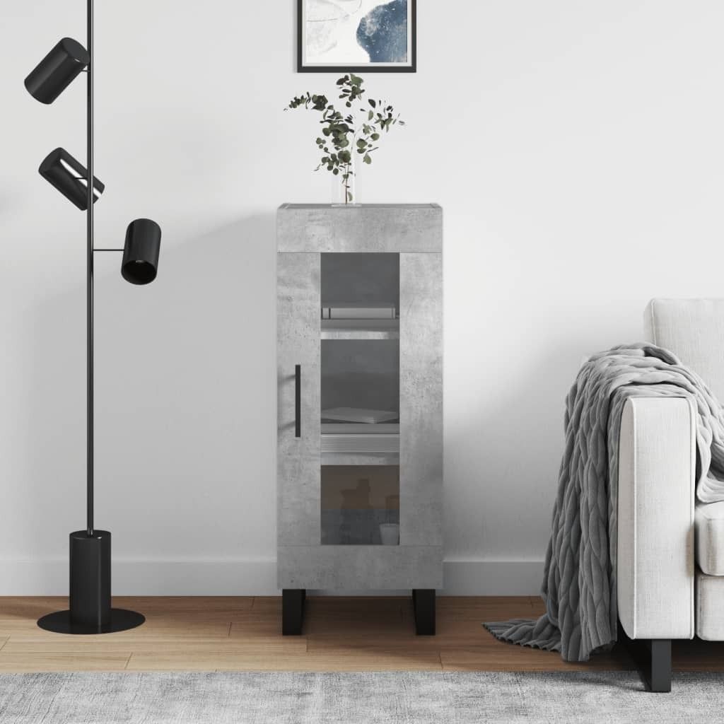 "2026 Promotion" Sideboard Wohnzimmer - Betongrau 34,5x34x90 cm Holzwerkstoff - Kommoden CC29406